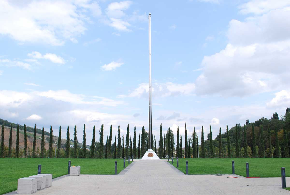 Azerbaijan Martyrdom Stainless Steel Flag Pole
